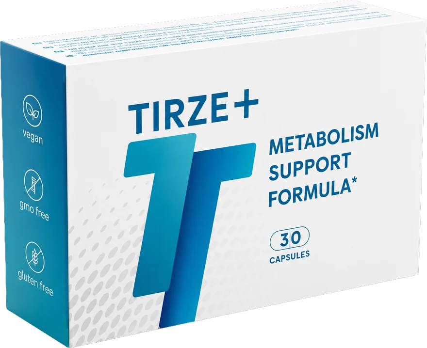 Pakke med Tirze+ Diet Capsules — 30 kapsler, Metabolism Support Formula